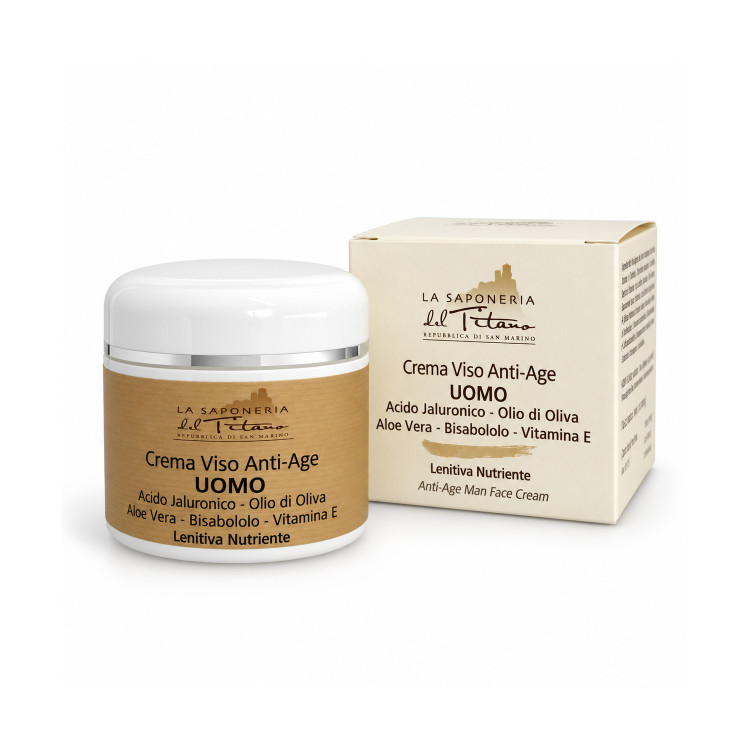 Crema Viso Uomo anti-age lenitiva nutriente